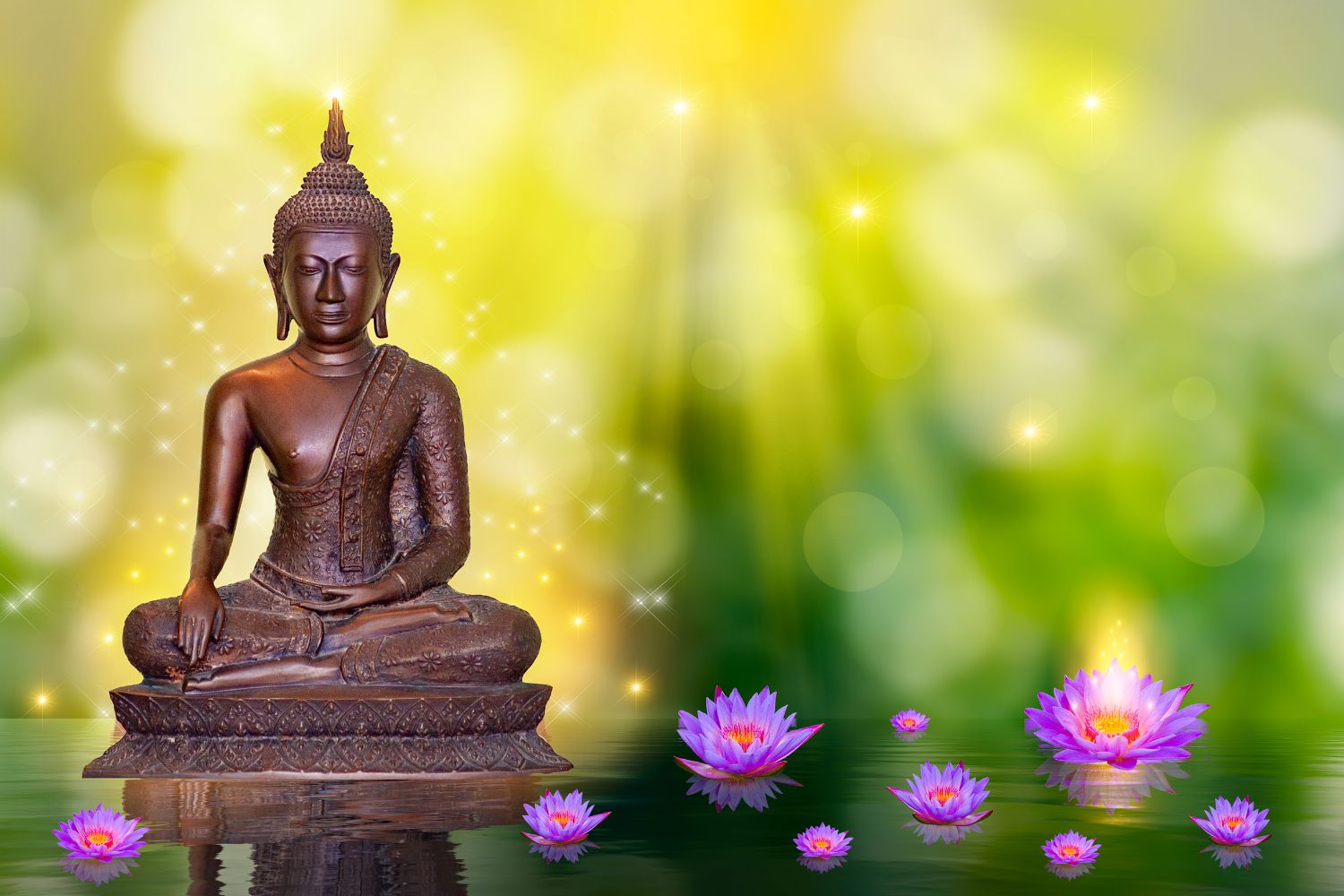 Lotus Flower and the Buddha