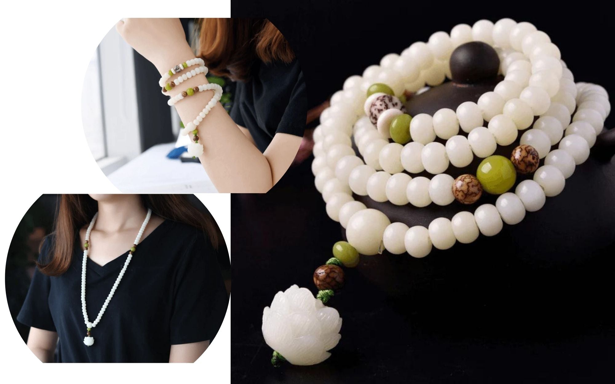 bodhi seed mala bracelet and necklace