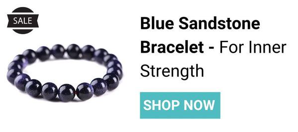 Blue Sandstone Bracelet for Strength
