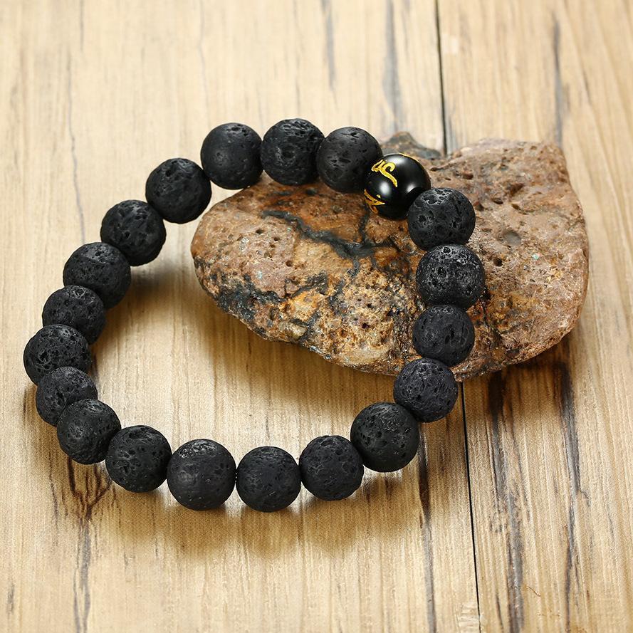 lava stone bracelet - calming crystals