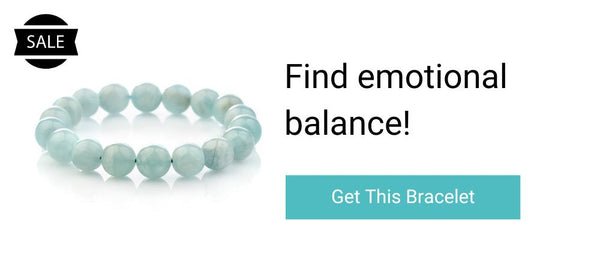 aquamarine bracelet - upright king of cups spiritual jewelry
