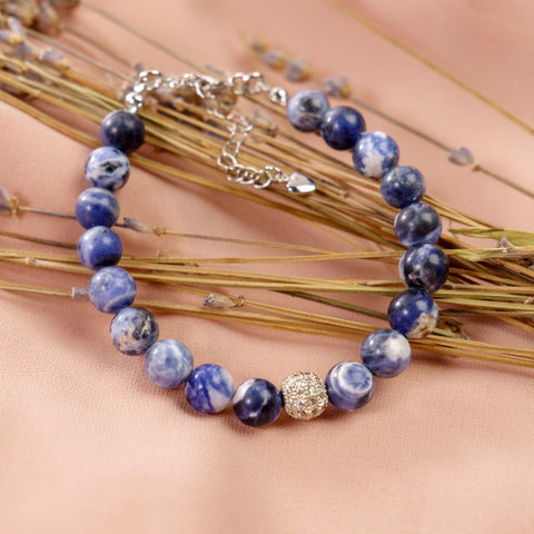 sodalite bracelet - crystal bracelet
