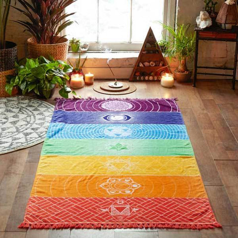 7 chakra meditation mat - gifts for spiritual people