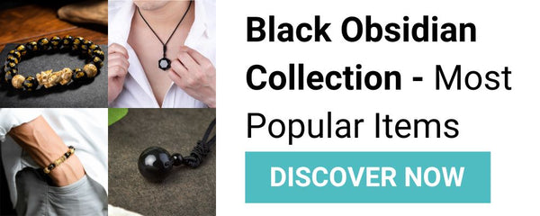 Cleansed and polished obsidian bracelet for spiritual protection