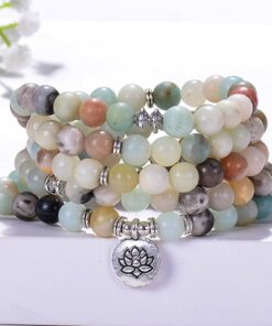 Amazonite 108 Mala Beads - Tibetan Prayer Beads
