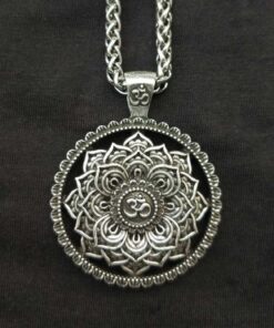 Om Lotus Mandala Necklace - Balance & Wisdom