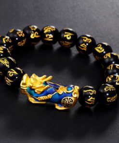 Color-Changing Pixiu Obsidian Wealth Bracelet