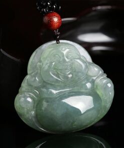 Jade Laughing Buddha Necklace - Promote Happiness & Good Luck