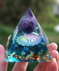 Amethyst Orgonite Pyramid - Orgone Energy Generator