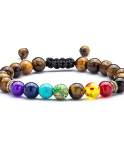 Tiger Eye Chakra Bracelet - Protection & Balance