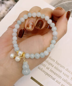 Light Green Jade Wu Lou Amulet Bracelet
