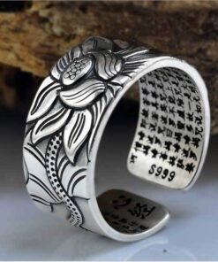 The Heart of Lotus Sutra Ring - For Purity & Wisdom