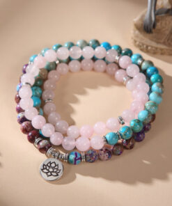 The Lotus of Calm Mala Beads - Peace, Balance, Emotional Healing