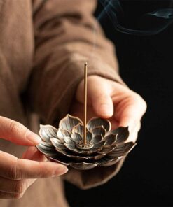 Bronze Lotus Incense Burner - For Inner Peace